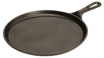 Lodge L9OG3 Pre-Seasoned Cast-Iron Round Griddle